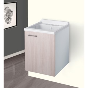 Meuble-lavabo moderne Sky 45x50x65cm avec vasque en céramique et armoire miroir - Product Image 2