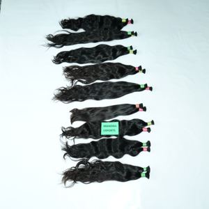 100% non transformés Remy cuticule alignée vierge en vrac vietnamien Extensions de cheveux humains noir crépus droite vague naturelle vendeur - Product Image 3