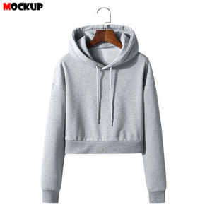Wholesale crop top hoodie <b>women</b> winter cropped sweatshirt ladies solid <b>pattern</b> hoodie autumn teen girls fashion crop top - Product Image 4