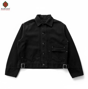 Chaqueta Vaquera Negra de los 90, Estilo Vintage, de Doble Capa, Corte Recto, Estilo Workwear, con Bolsillos de Parche, Ropa de Calle, Prenda Exterior de Invierno - Product Image 1