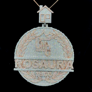 Hip Hop VVS Moissanite Pendentif Lettre Diamant Coupe Ronde Glacé Bijoux Pendentif Hommes Argent Sterling 925 - Product Image 4