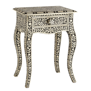 Royal Look Bone & Mother of Pear Inlay <b>Bed</b> Side <b>Table</b> Best <b>for</b> Home Hotel Restaurant <b>Bed</b> Room Customize Size Hand Crafted Indian - Product Image 4