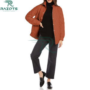 Chaqueta Acolchada Razorts International para Mujer, Talla Grande, Gruesa y Cálida, para Otoño, Largo Regular, Color Sólido, Manga Larga - Product Image 4