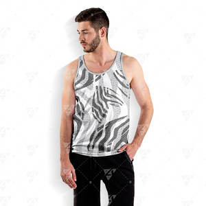 Men's 230 GSM Polyester Gym <b>Vest</b> Custom Logo Solid Plain Sleeveless Tank Top Lightweight Breathable Quick Dry for <b>Bodybuilding</b> - Product Image 6