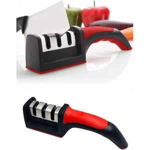 Afilador de Cuchillos Manual de Cerámica y Acero con 3 Ángulos de Diamante - Product Image 1