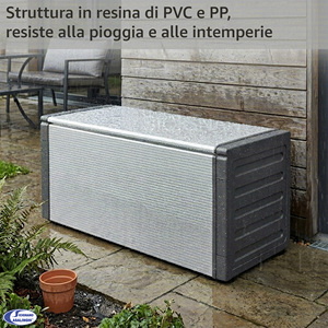 Cassapanca con Scomparti per Raccolta Differenziata, Materiale PP/PVC Resistente alle Intemperie, Uso Interno/Esterno, Design a 3 Scomparti - Product Image 4