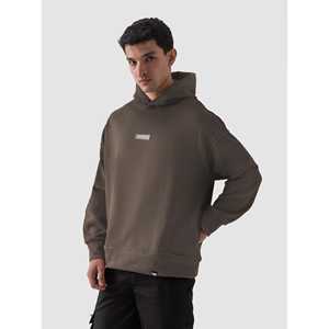 เสื้อฮู้ดสีน้ำตาลอูฐฟอกสี 100% ผ้าฝ้ายเฟรนช์เทอร์รี่ สตรีทแวร์ ซิปหน้า สำหรับฤดูหนาว พร้อมป้ายกำกับแบบกำหนดเอง ไซส์ XS - Product Image 4