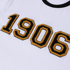 Camiseta Unisex Personalizada de Fraternidad Universitaria 1906, Estilo Ringer, 220 Gramos, Patrón Sólido, Bordado Griego, Estilo Casual, Uniforme - Product Image 3