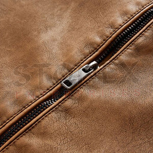 2023 <b>Men's</b> Genuine Leather <b>Canvas</b> Puffer Hooded <b>Jacket</b> Stand Collar Winter Breathable OEM Service Wholesale Price - Product Image 5