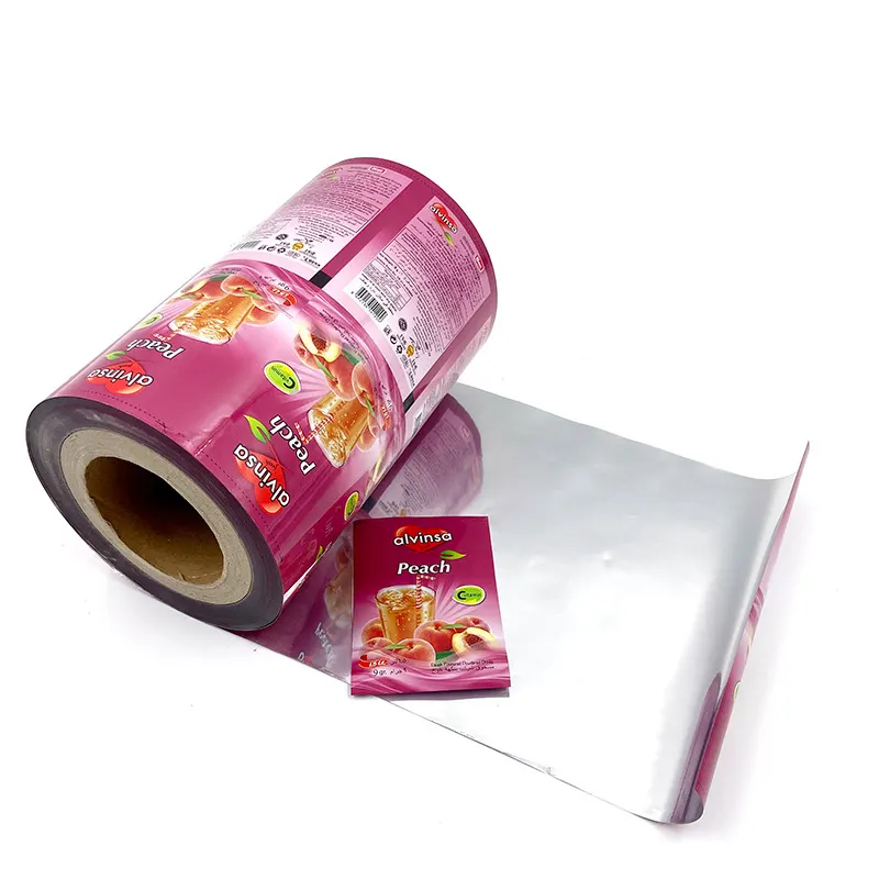Op Maat Bedrukte Poederdrankzakjes Voor Herbruikbare Zachte Drinkspowder Roll Film Koffie Envelop Roze Mylar Zakken