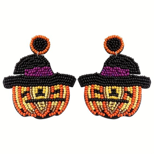 Seed Bead Embroidered <b>Earrings</b> Drop Shape <b>Earrings</b> From India <b>Handmade</b> <b>Earrings</b> for Women and Girls - Product Image 6