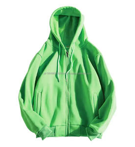 High Quality Sublimation Polyester Hoody French Terry Vintage Wash Zip Up Hoodie Embroidery Custom Hoodies - Product Image 4