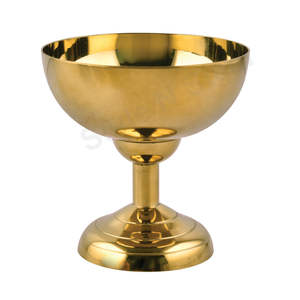 Vaso para Helado de Acero Inoxidable con Recubrimiento PVD Dorado - Product Image 1