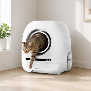 スマートABS猫用トイレ ワンタッチ自動清掃 WiFiリモコン OEM交換用トイレ砂 - Product Image 5