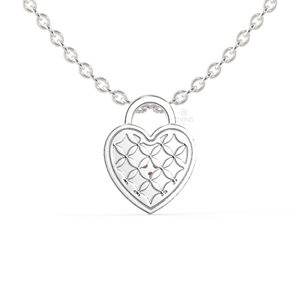 Pendentif coeur en or blanc 10K/14K pour femme Style rappeur hip hop glacé avec diamant plaqué or cadeau parfait - Product Image 4