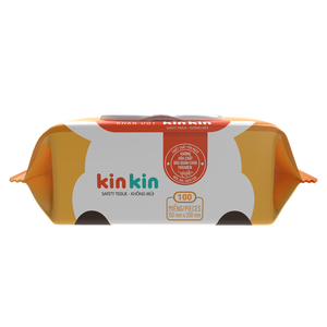 Vente en gros de 100 pièces de lingettes humides en tissu non tissé Kinkin pour nettoyer la peau à l'eau purifiée pour bébés et enfants - Product Image 4