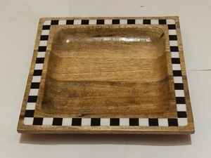 Plateaux de service en bois décoratifs faits à la main de bonne qualité pour le stockage des aliments secs - Product Image 2