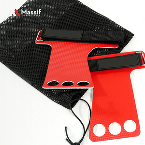 Almohadilla protectora de Palma de gimnasia de 3 agujeros empuñaduras de mano de levantamiento de pesas con envolturas de soporte de muñeca ajustables - Product Image 2