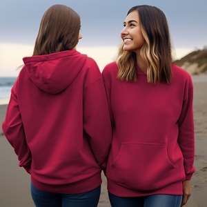 Jersey con capucha de poliéster y algodón de 320-350gsm con estampado personalizado de primera calidad para mujer, ropa de calle informal transpirable, suministro ODM cómodo - Product Image 2