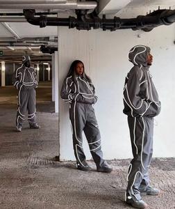 Ensemble coupe-vent personnalisé pour hommes, survêtement réfléchissant, coupe-vent en nylon, survêtement - Product Image 2