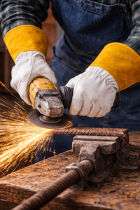 Gants de protection pour le soudage et le meulage, résistants aux étincelles, avec manchette allongée, personnalisation OEM - Product Image 2