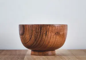 Bol de ramen rond en bois fabriqué à la main pour soupe à salade en bois pour bol de service multicolore en gros de l'Inde - Product Image 2