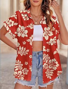 Chemises imprimées été femmes T-Shirts Blouses amples hauts mignons pour adolescents à manches courtes vêtements esthétiques Vintage mode coréenne - Product Image 2