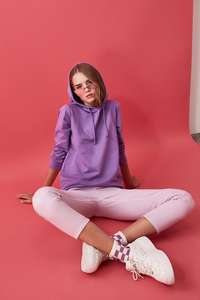 Sudadera unisex con logotipo personalizado para entrenamiento, Sudadera con capucha polar de talla grande y chándal para correr para mujer - Product Image 4