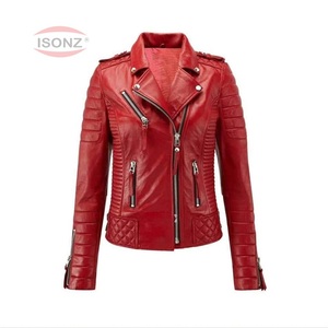 Women's Winter Wool-Decorated Breathable Plus Size <b>Short</b>-<b>Sleeve</b> Polyester Bomber <b>Jacket</b> Lamb Leather Fur Lining Cotton Filling - Product Image 1