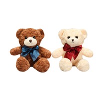 Jouets en peluche d'animaux doux en gros Mini ours en peluche brun de 33 cm Ours en peluche blanc Jouets en peluche