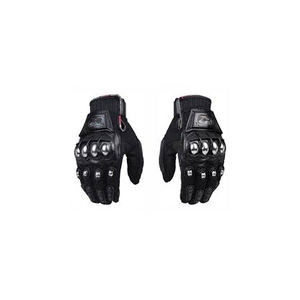 Gants de course de moto maille mélange de cuir conception légère et respirante fermeture à cordon finition élégante route confortable - Product Image 4