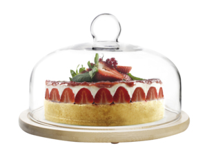 Piatto per formaggio in vetro con base in bambù 26 cm. (Ibili 715526) - Product Image 2