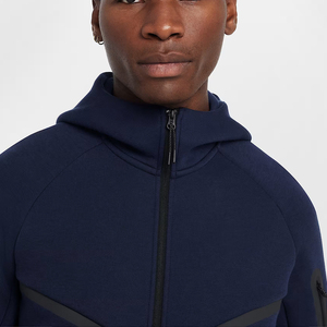 Chándal de entrenamiento polar con logotipo personalizado para hombre, traje de correr de dos piezas transpirable de algodón 100% para la calle de invierno - Product Image 4