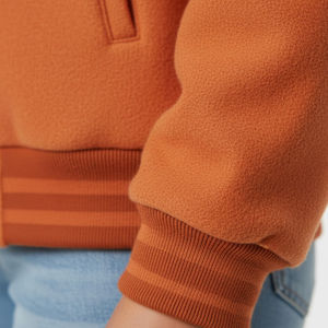 แจ็กเก็ตแฟชั่นสไตล์เบสบอลแบบลำลองสำหรับผู้หญิงแจ็กเก็ตทีมมหาวิทยาลัยขนแกะผลิตตามสั่ง - Product Image 5