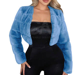 Factory Price Women Cropped <b>Faux</b> <b>Fur</b> Winter Jacket Short Style High Quality Women Cropped <b>Faux</b> <b>Fur</b> Coat Bulk Supply - Product Image 1