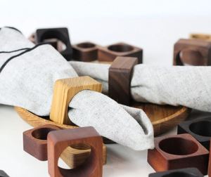 ชุดแหวนใส่ผ้าเช็ดปาก6ชิ้นพร้อมห่วงใส่ผ้าเช็ดปากทำจากไม้รูปหัวใจตกแต่งโต๊ะสำหรับห้องครัวของขวัญตกแต่งโต๊ะในฟาร์ม - Product Image 6