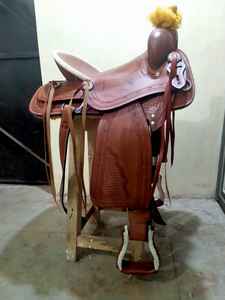 Alta calidad Western Barrel Racing Horse Saddle Tack Western Pleasure Trail Cowboy Leather Tack al mejor precio - Product Image 3