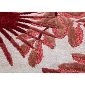 Alfombras Aurelia Hechas a Mano con Lana y Viscosa, Diseños Florales y Abstractos en Rojo y Naranja para el Hogar y la Sala de Estar -Tra-15191 - Product Image 3