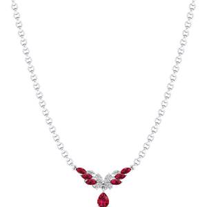 REYES Minimaliste Fine Jewelry Poire Cut 2.75 Carat Rubis Gemstone Pendentifs Dernier Design Pendentifs Moissanite en Argent Sterling 925 - Product Image 4