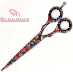 À la mode allemand mince coiffure coupe ciseaux Instrument chirurgical vétérinaire poignée souple papier enduit barbier cisaillement chaud - Product Image 1