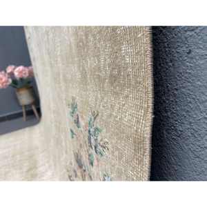 Alfombra Turca Vintage, Alfombra de 6x9.4 pies, Alfombra de Lana Sólida Gris Azul - Product Image 3