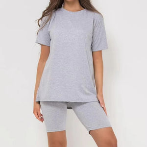 Conjuntos de dos piezas de verano para hombres y mujeres de manga corta para hombres y mujeres de secado rápido de algodón poliéster camisas y pantalones cortos conjuntos OEM - Product Image 4