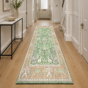 พรมเชนิลล์ลายเมดัลเลียนสีทองแดงแบบดั้งเดิม รุ่น LXDP-0025 จาก RUGS DEPOT สำหรับขายส่ง พิมพ์ลายดิจิทัล ซักเครื่องได้ ไม่ลื่น - Product Image 5