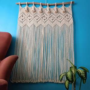 Decoración Boho para Bodas, Tapiz de Macramé para Pared, Cortina de Algodón Estilo Bohemio para Decoración de Altar, Cortina Boho - Product Image 1