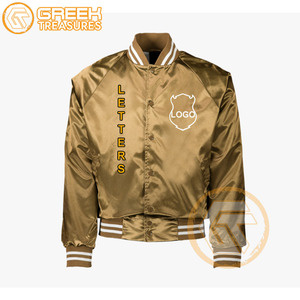 Iota Personalizado |   Chaqueta Varsity Transpirable Acolchada con Bordado de Satén Phi, Ropa Griega de Fraternidad Theta para Hombre, Venta al por Mayor - Product Image 5