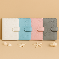 LABON Classeur budgétaire sur le thème de l'océan A6 Planner Set Debossed Cover Savings Challenge Cards Enveloppes et autocollants Organisateur Binder
