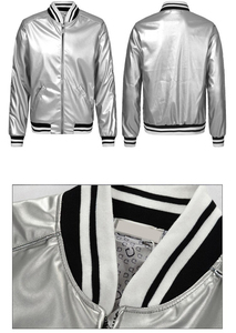 เสื้อแจ็กเก็ตเบสบอลบอมเบอร์ทำจากผ้าซาตินเสื้อแจ็คเก็ตโพลีเอสเตอร์สำหรับวิทยาลัยเสื้อผ้าใส่เล่นกีฬาผลิตตาม2023สั่ง - Product Image 6