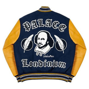 Chaqueta de cuero Varsity de invierno para hombre, cuello levantado a prueba de viento, mangas completas, logotipo frontal, Parche de moda de béisbol, trabajo - Product Image 2