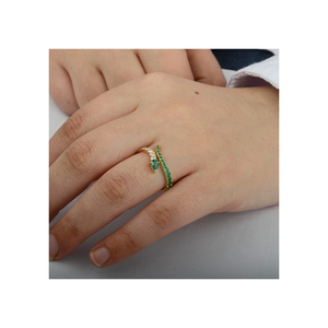 Lujo de alta calidad piedras preciosas naturales diamante cóctel anillo de oro anillos finos para boda y fiesta precio de fábrica - Product Image 6