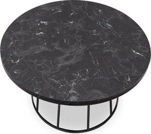 Mesa auxiliar de alambre de metal de diseño moderno con tapa de madera negra Muebles caros utilizados para la decoración de la sala de estar Estudio - Product Image 6